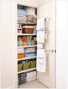 A well organized linen closet